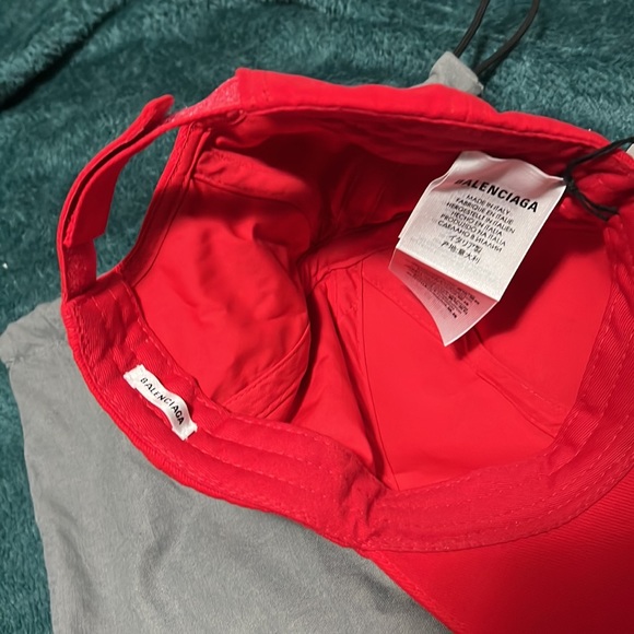 Balenciaga Red graffiti logo Cap - Picture 3 of 4